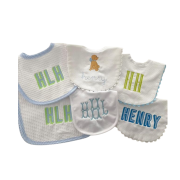 Yếm cho bé tập ăn dặm tiện lợi thêu tên